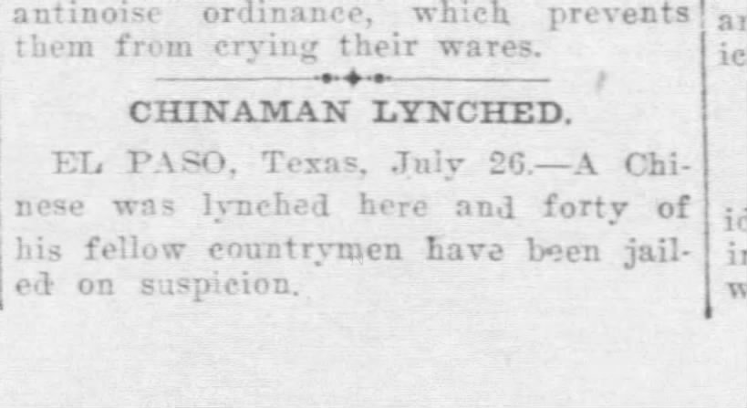 Newspaper article thumbnail: Chinese Jailed for Alleged Lynching from Honolulu Star-Advertiser, 1911-07-27