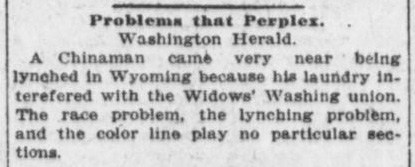Newspaper article thumbnail: Problems that Perplex from Omaha Daily Bee, 1907-02-23